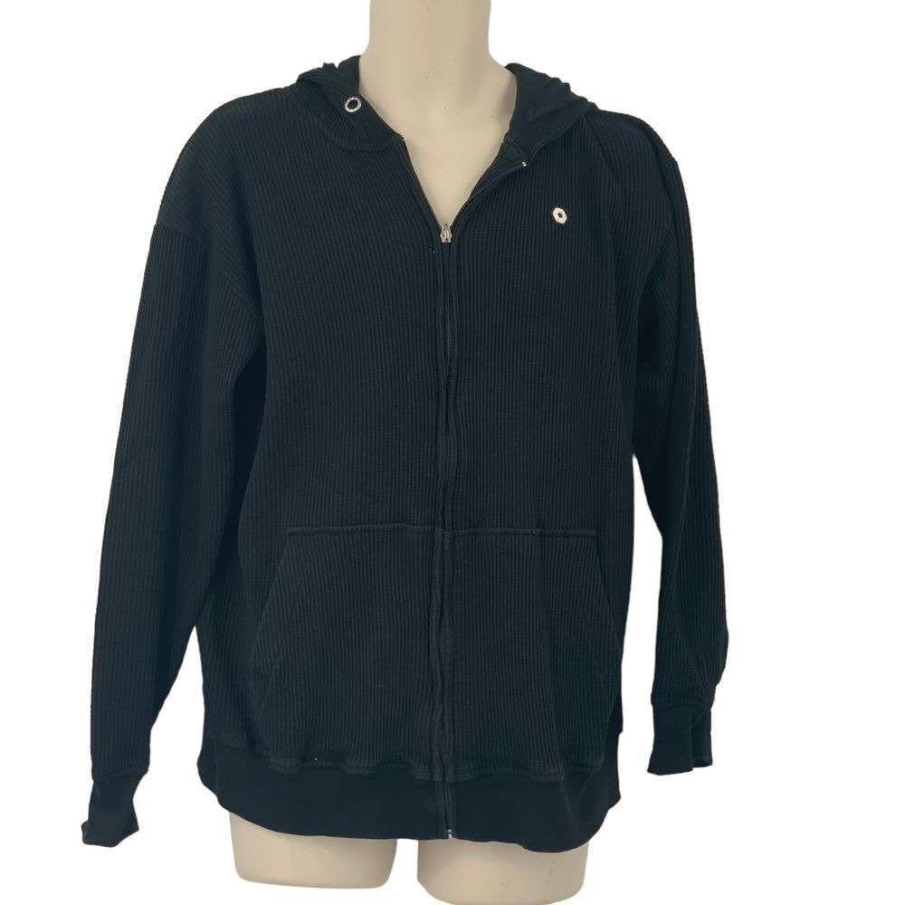 VINTAGE Southpole‎ Sweatshirt Men's Long Sleeve Black Hoodie Full Zip Y2K M READ